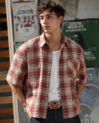 Boxy Fit Plaid Shirts | Flation Streetwear