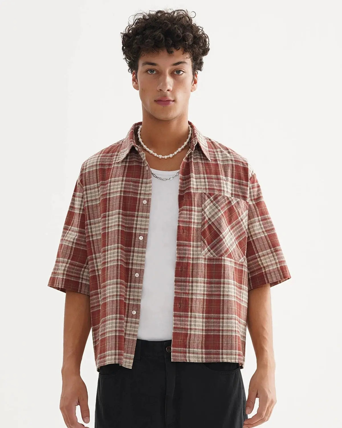 Boxy Fit Plaid Shirts | Flation Streetwear
