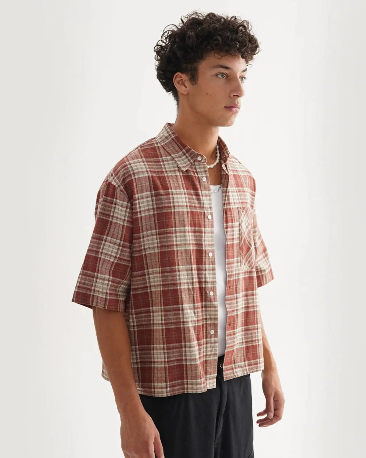 Boxy Fit Plaid Shirts | Flation Streetwear