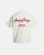 Striped Embroidered Short-Sleeve Shirt | Flation Streetwear