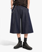 Pleated Wide-Leg Tailored Shorts | Flation Streetwear