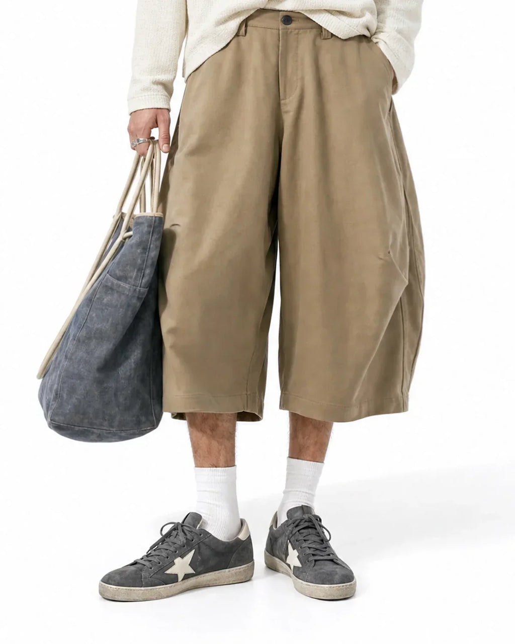 Pleated Barrel Tailored Bermuda Shorts | Flation Streetwear