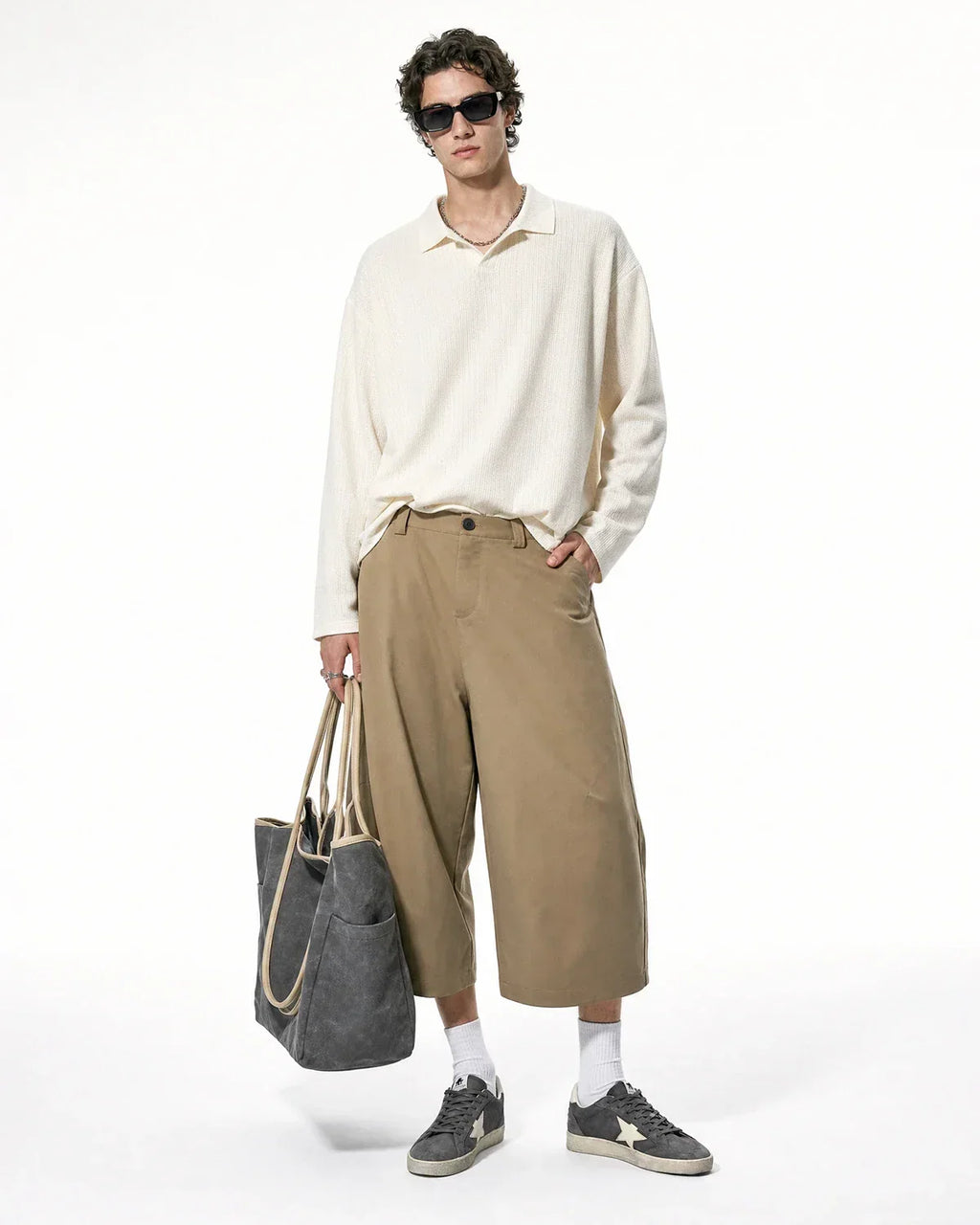 Pleated Barrel Tailored Bermuda Shorts | Flation Streetwear
