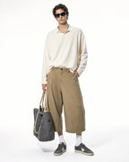 Pleated Barrel Tailored Bermuda Shorts | Flation Streetwear