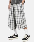Plaid Longline Casual Shorts | Flation Streetwear