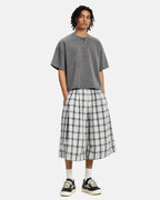 Plaid Longline Casual Shorts | Flation Streetwear
