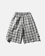 Plaid Longline Casual Shorts | Flation Streetwear