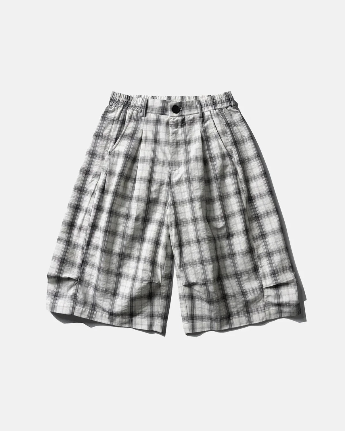Plaid Longline Casual Shorts | Flation Streetwear