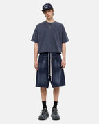 Double Waist Monkey Wash Sweat Shorts | Flation Streetwear