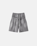 Double Waist Monkey Wash Sweat Shorts | Flation Streetwear