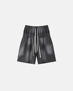 Double Waist Monkey Wash Sweat Shorts | Flation Streetwear