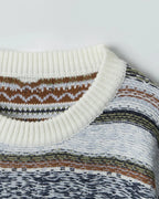 Round Neck Stripe  Jacquard Pullovers | Flation Streetwear