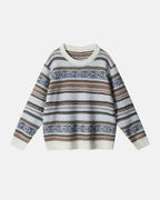 Round Neck Stripe  Jacquard Pullovers | Flation Streetwear