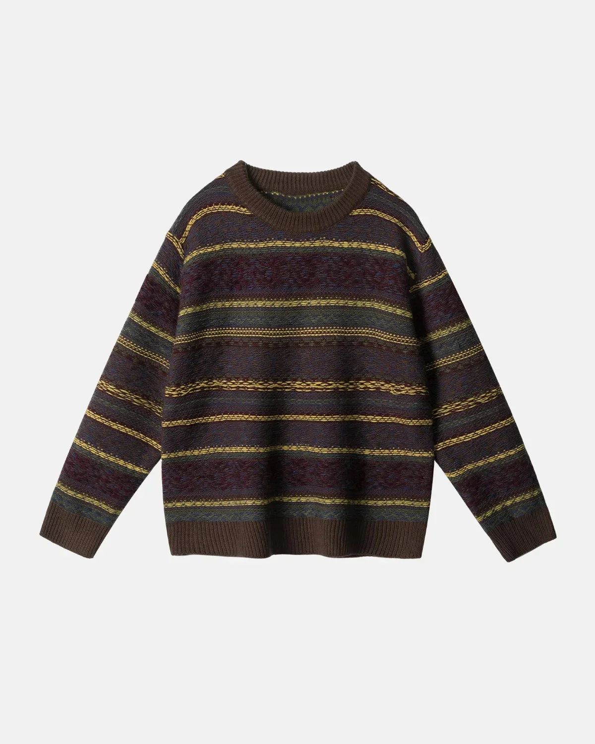 Round Neck Stripe  Jacquard Pullovers | Flation Streetwear