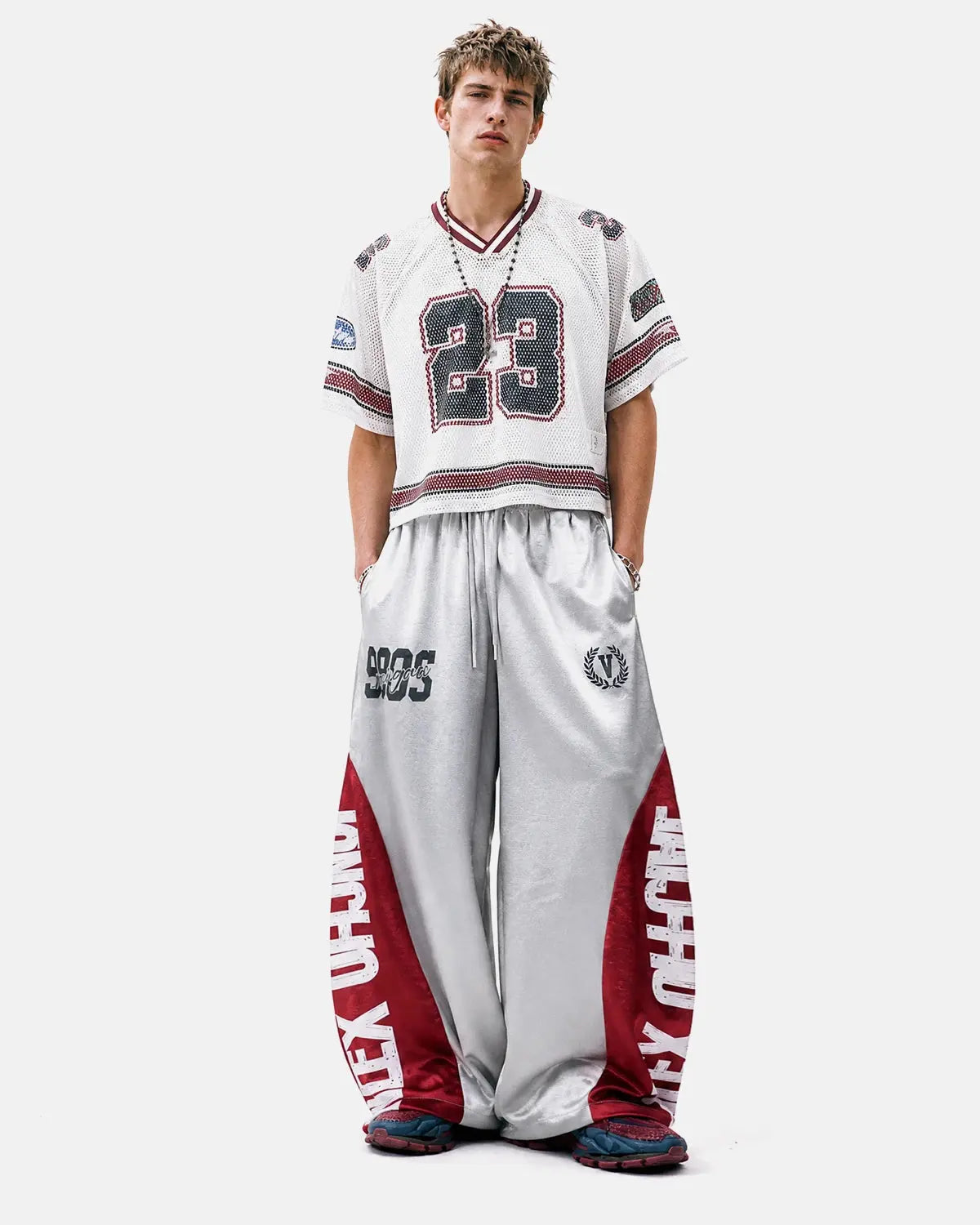 Glossy Contrast Barrel Sweatpant | Flation Streetwear