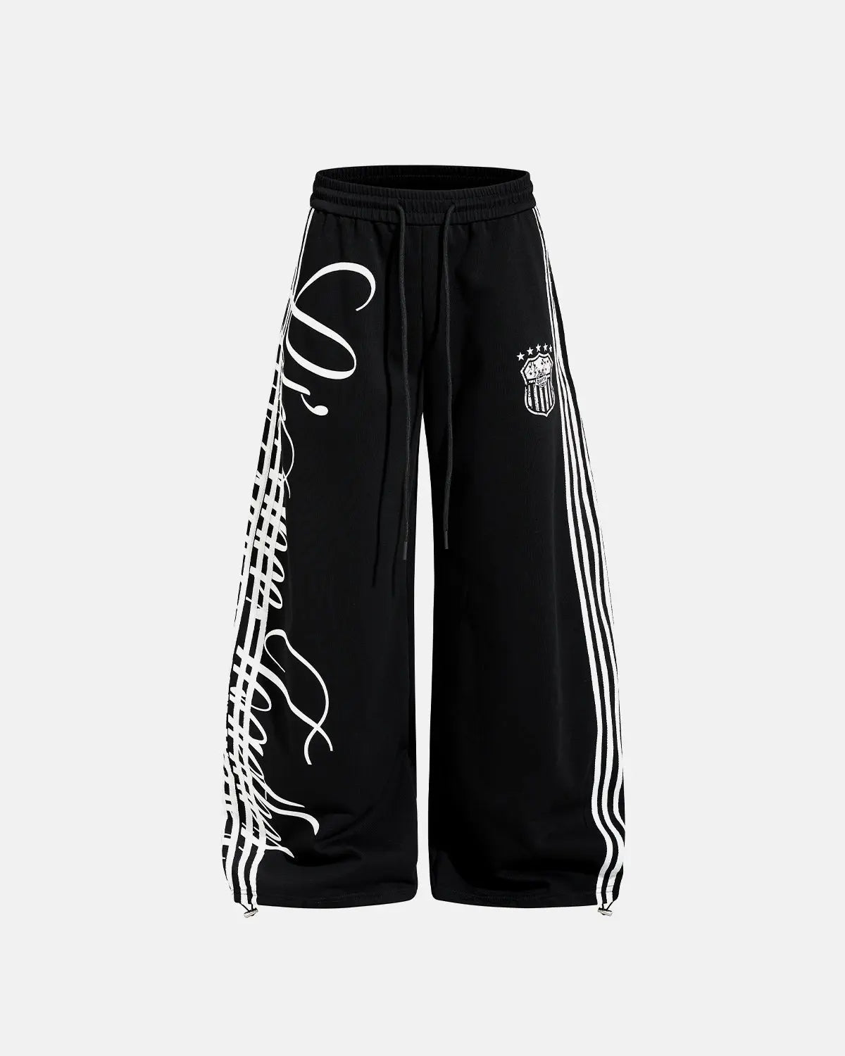 Script Stripe Baggy Sweatpants| Flation Streetwear