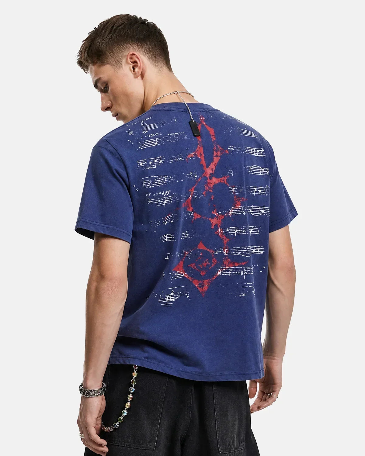 Acid Washed Music Graphic T-Shirt | Flation Streetwear