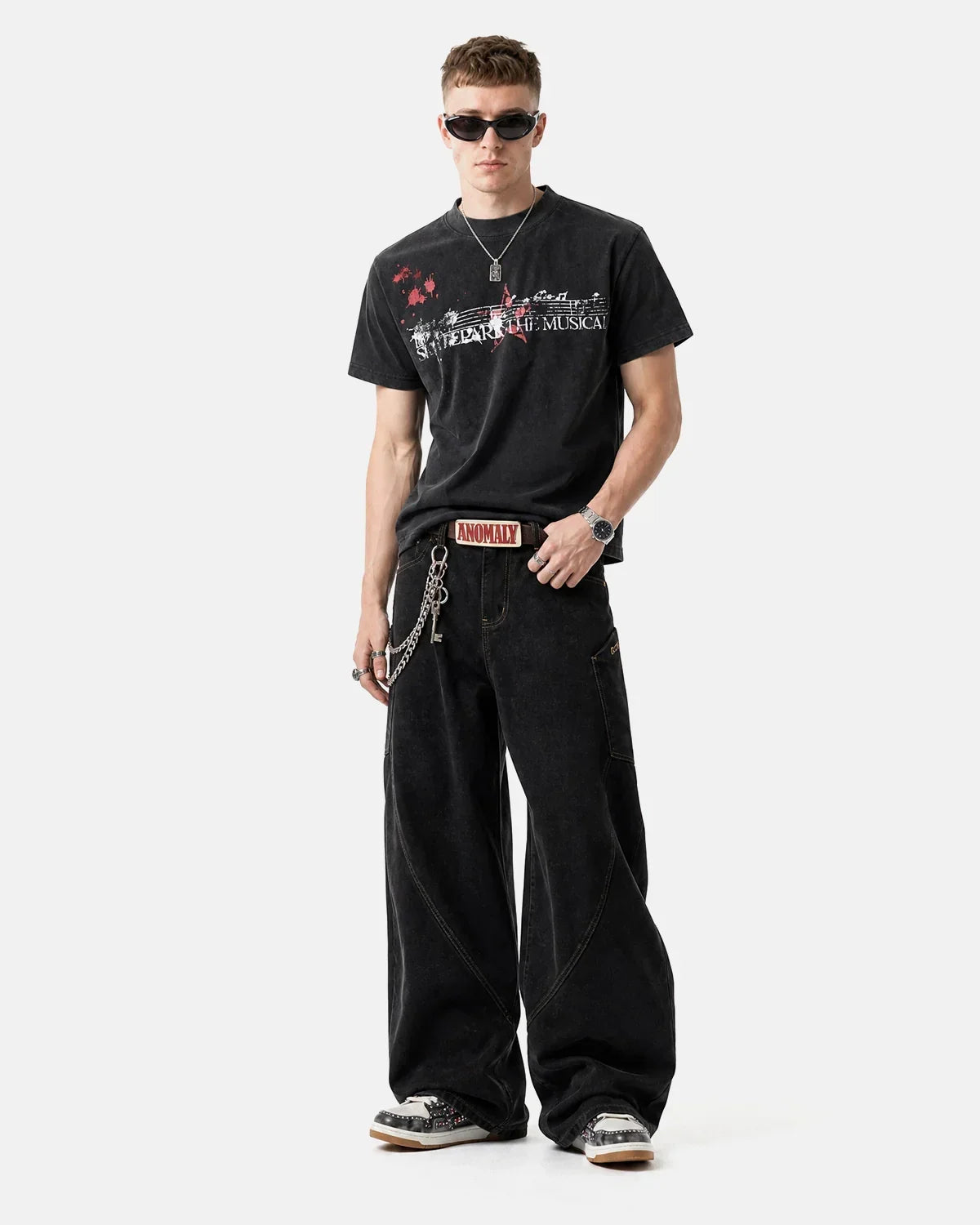 Acid Washed Music Graphic T-Shirt | Flation Streetwear