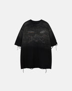 Monkey Washed Distressed T-Shirt | Flation Streetwear