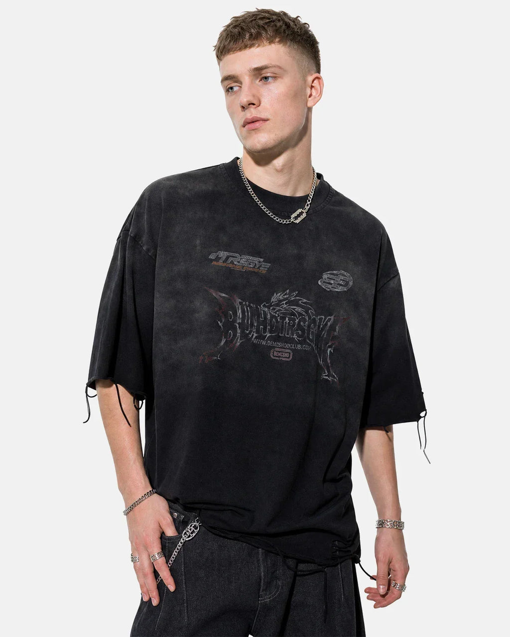 Monkey Washed Distressed T-Shirt | Flation Streetwear
