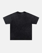 Washed Rhinestone Flame Boxy T-Shirt | Flation Streetwear