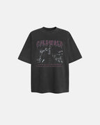 Black Washed Gothic Graphic T-Shirt | Flation Streetwear