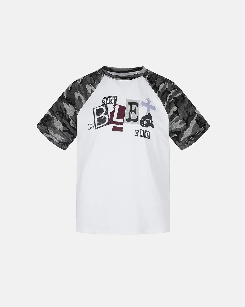 Camo Sleeve Graphic Boxy T-Shirt | Flation Streetwear
