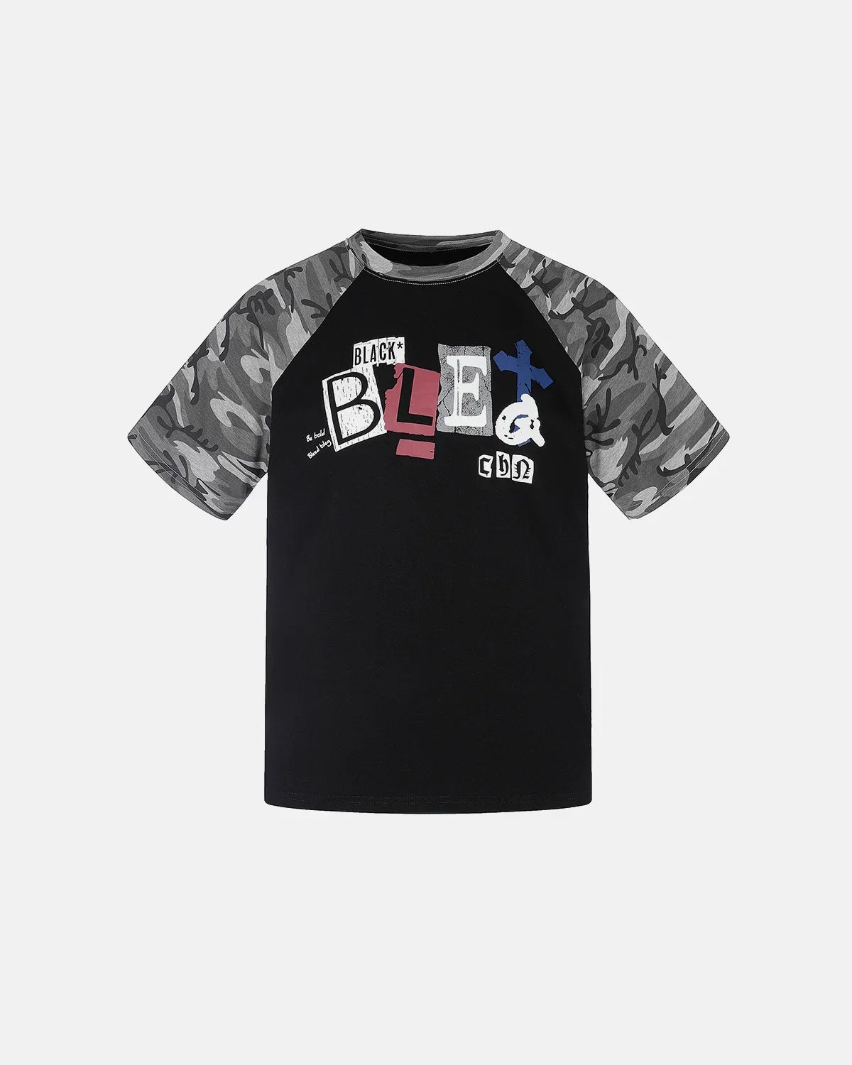 Camo Sleeve Graphic Boxy T-Shirt | Flation Streetwear