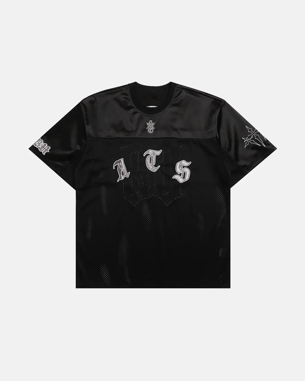 Gothic Embroidered Mesh Jersey | Flation Streetwear