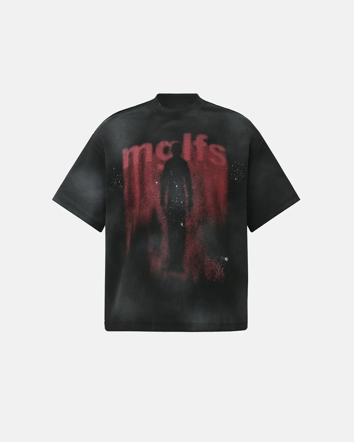 Gothic Letter Print Cotton T-Shirt | Flation Streetwear