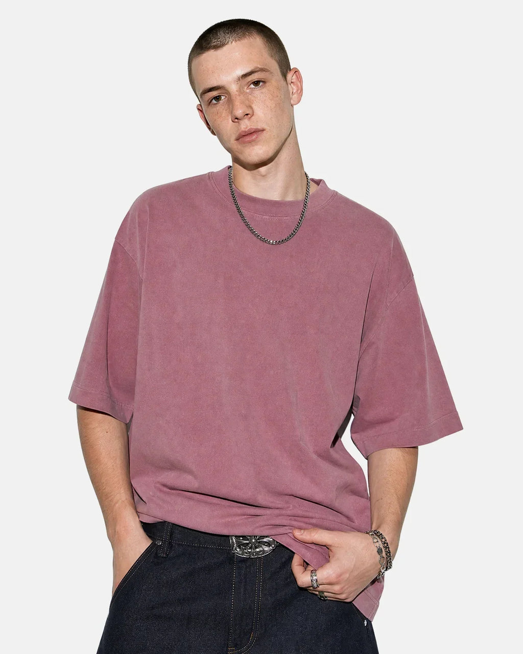 Acid Washed Cotton T-Shirt | Flation Streetwear
