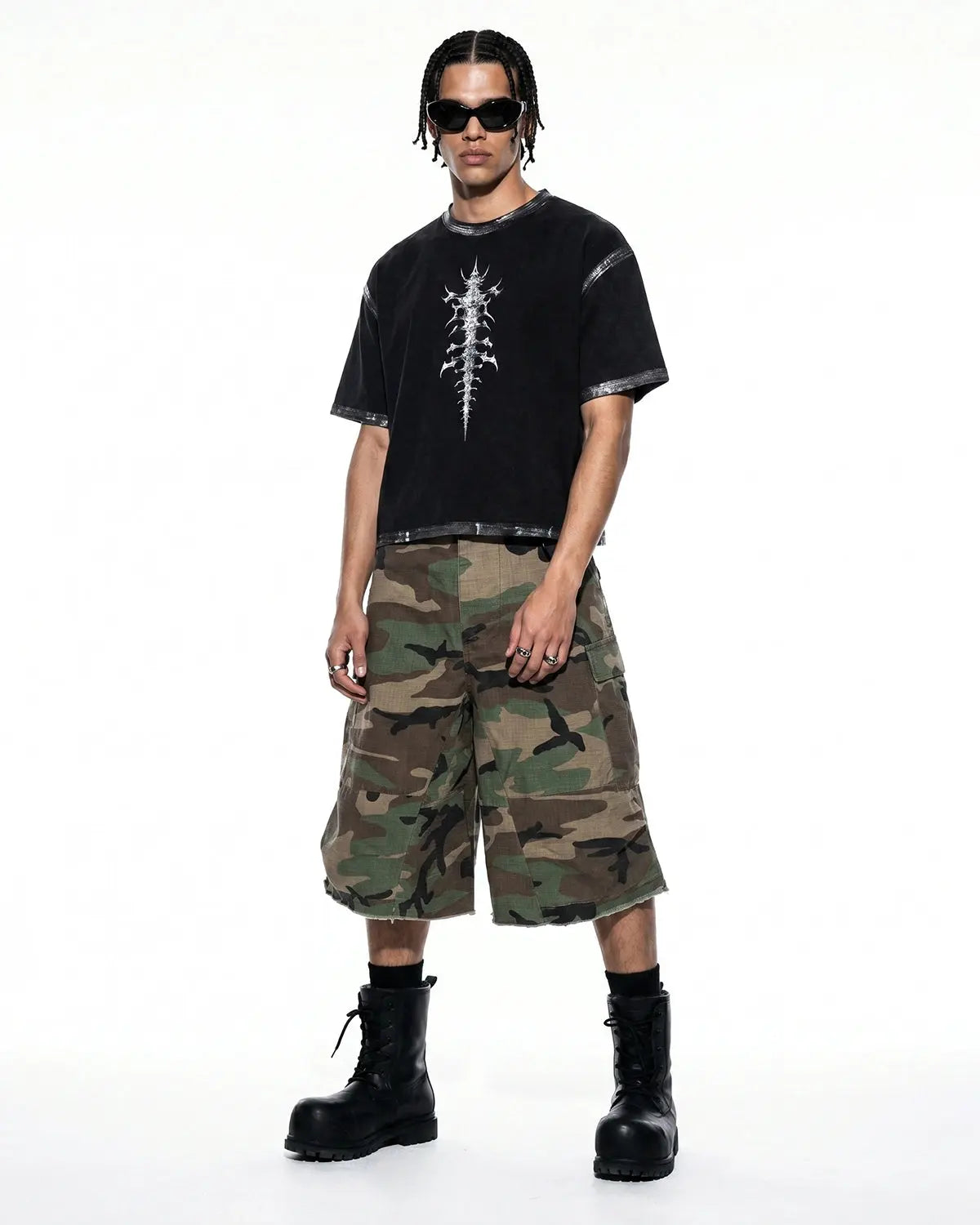 Distressed Painted Graphic Boxy T-Shirt | Flation Streetwear