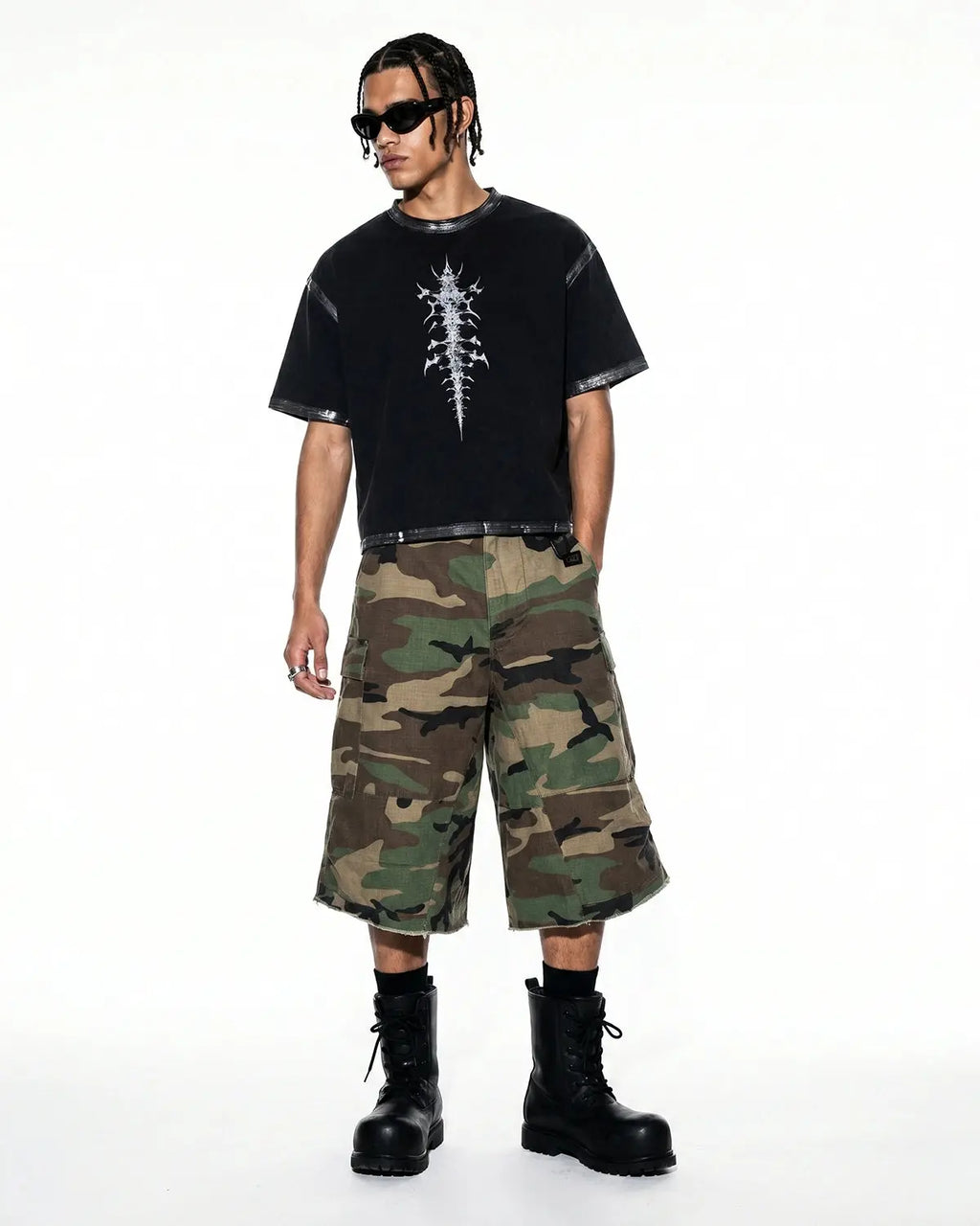 Distressed Painted Graphic Boxy T-Shirt | Flation Streetwear