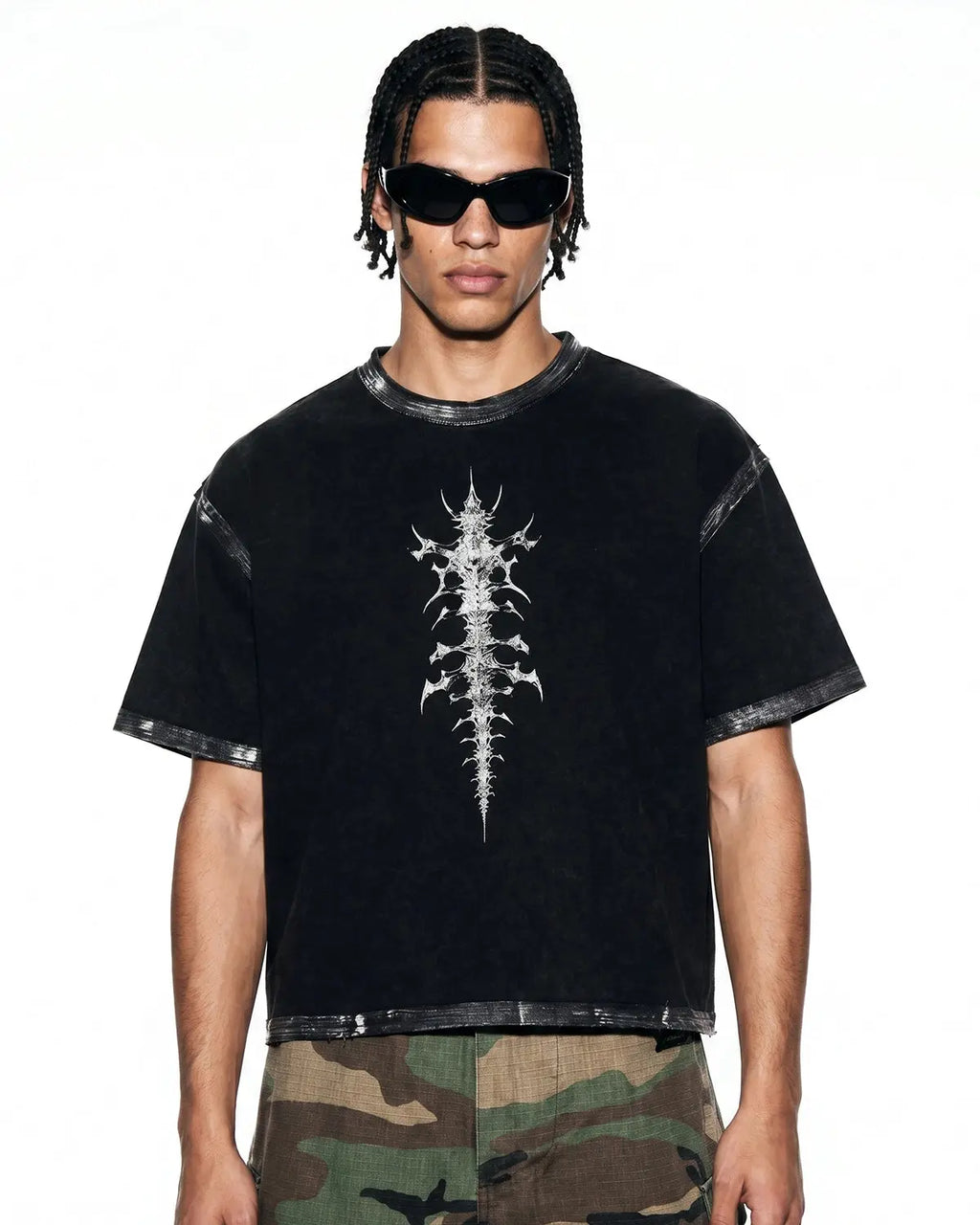 Distressed Painted Graphic Boxy T-Shirt | Flation Streetwear