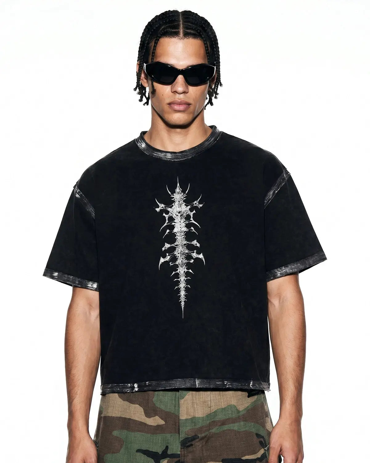 Distressed Painted Graphic Boxy T-Shirt | Flation Streetwear