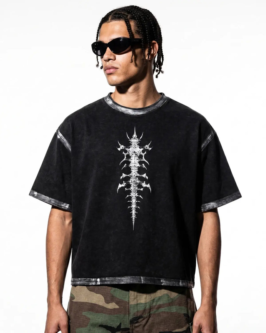 Distressed Painted Graphic Boxy T-Shirt | Flation Streetwear