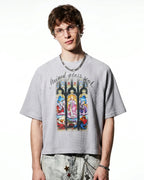 Washed Graphic Boxy Waffle T-Shirt | Flation Streetwear