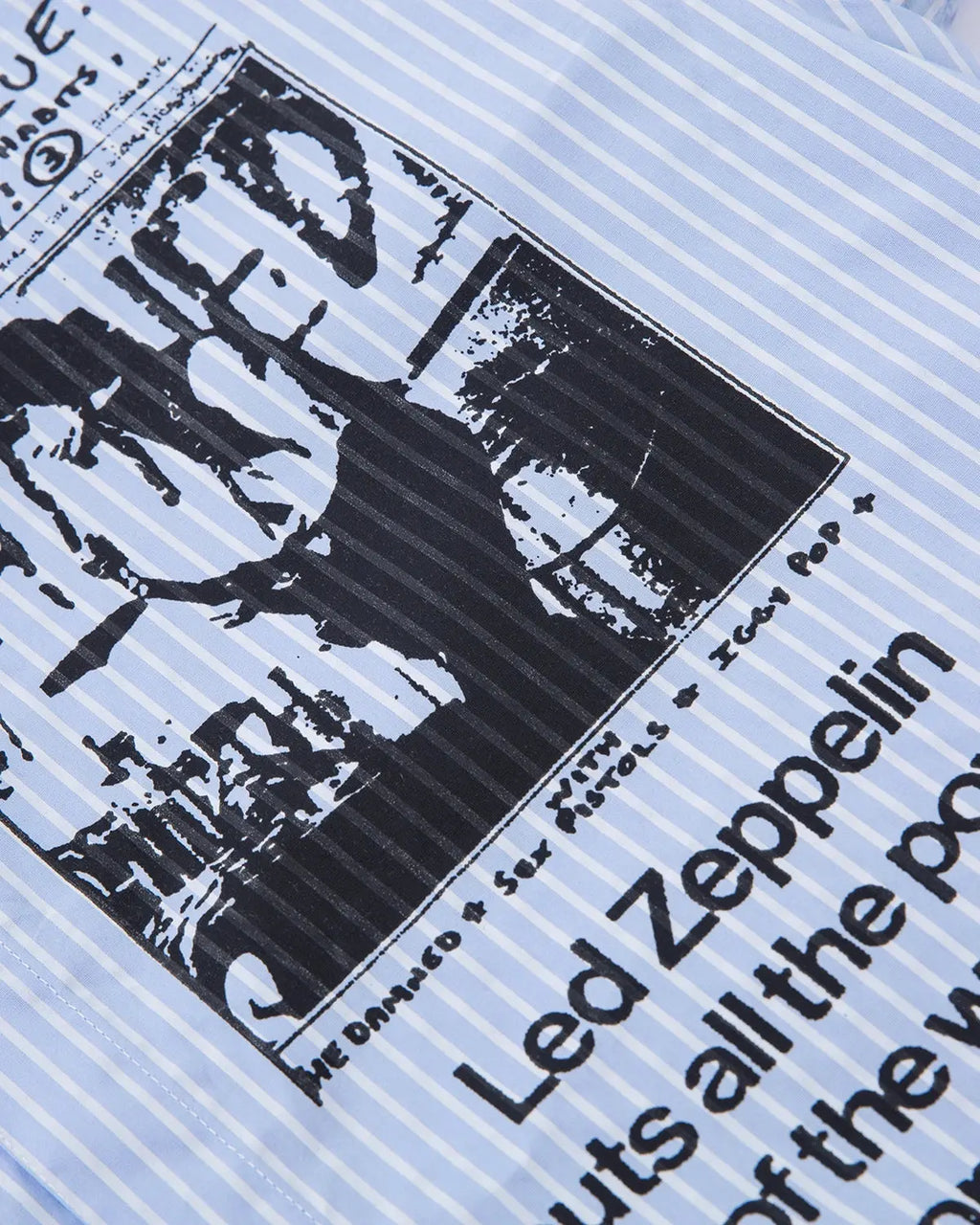 Striped Graphic Layered Long-Sleeve Shirt | Flation Streetwear