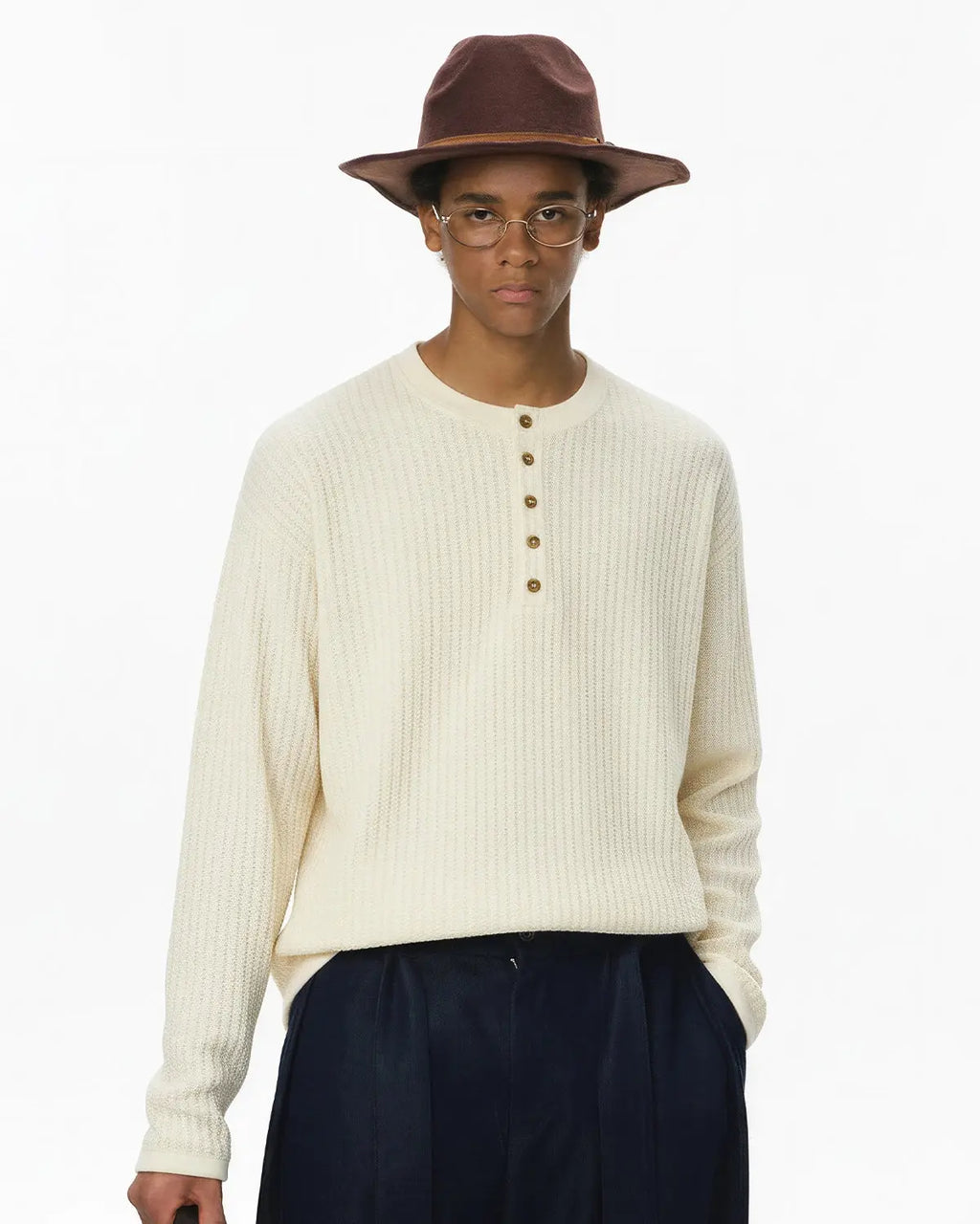 Old Money Style Henley Long Sleeve Tees | Flation Streetwear