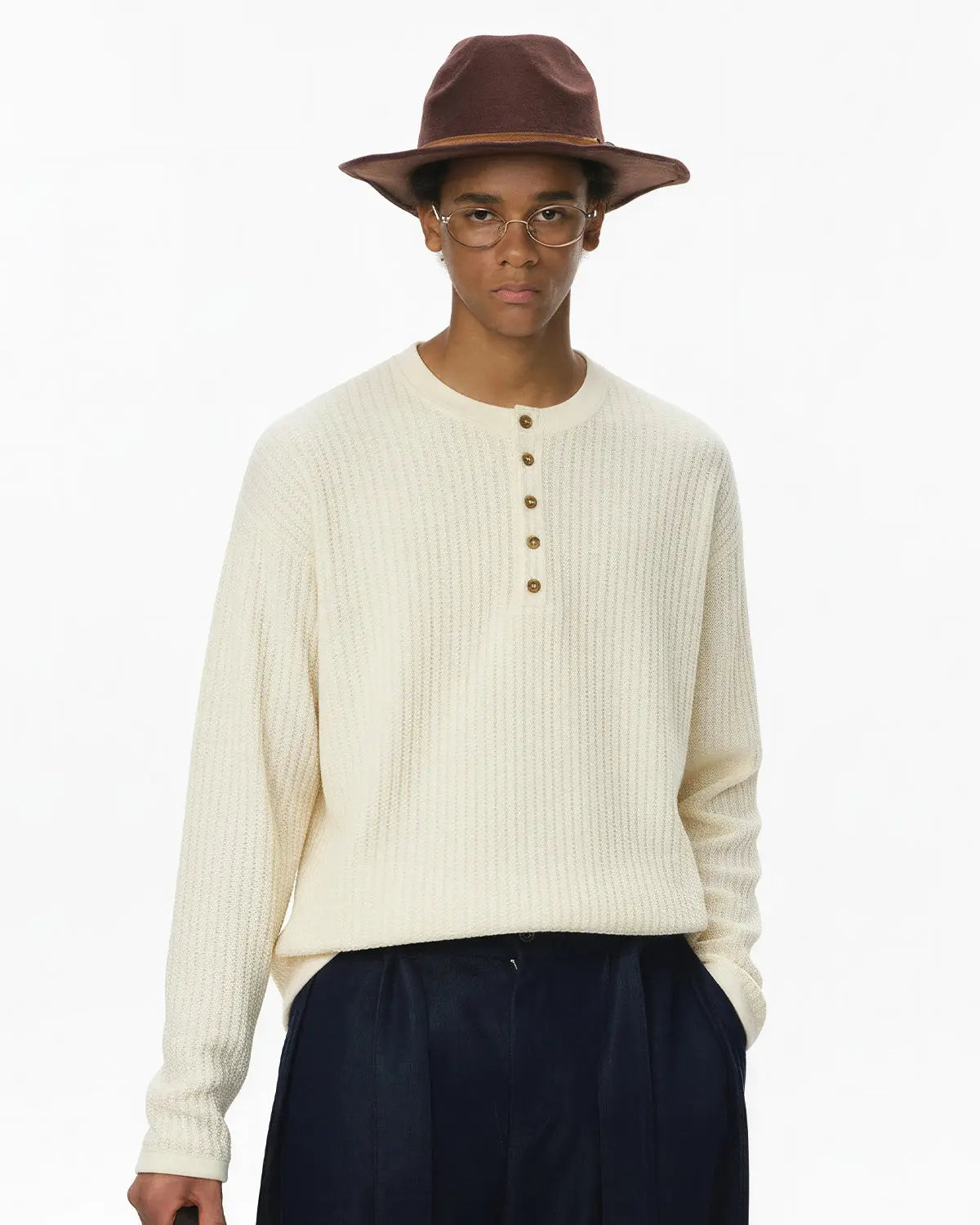 Old Money Style Henley Long Sleeve Tees | Flation Streetwear