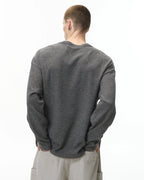 V-neck Long Sleeve Waffle Tees | Flation Streetwear
