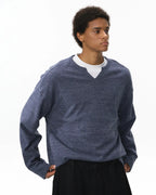 V-neck Long Sleeve Waffle Tees | Flation Streetwear
