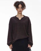 V-neck Long Sleeve Waffle Tees | Flation Streetwear