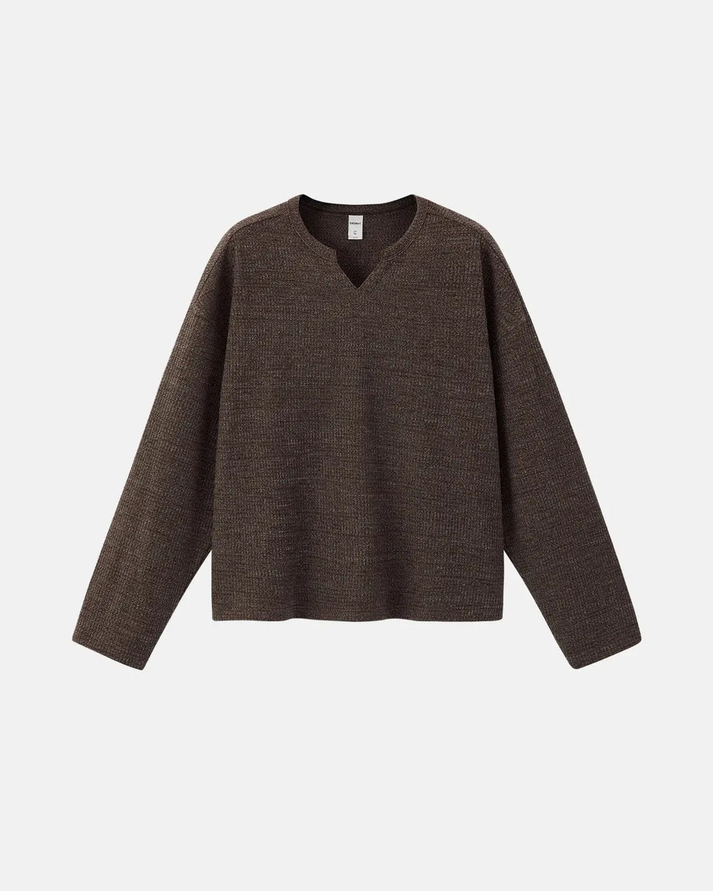 V-neck Long Sleeve Waffle Tees | Flation Streetwear