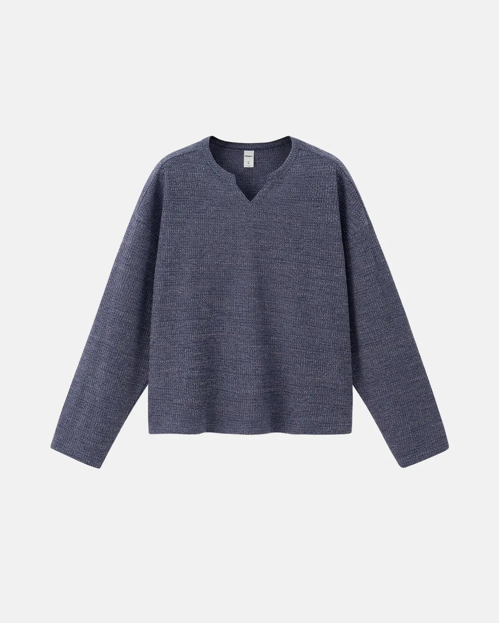 V-neck Long Sleeve Waffle Tees | Flation Streetwear