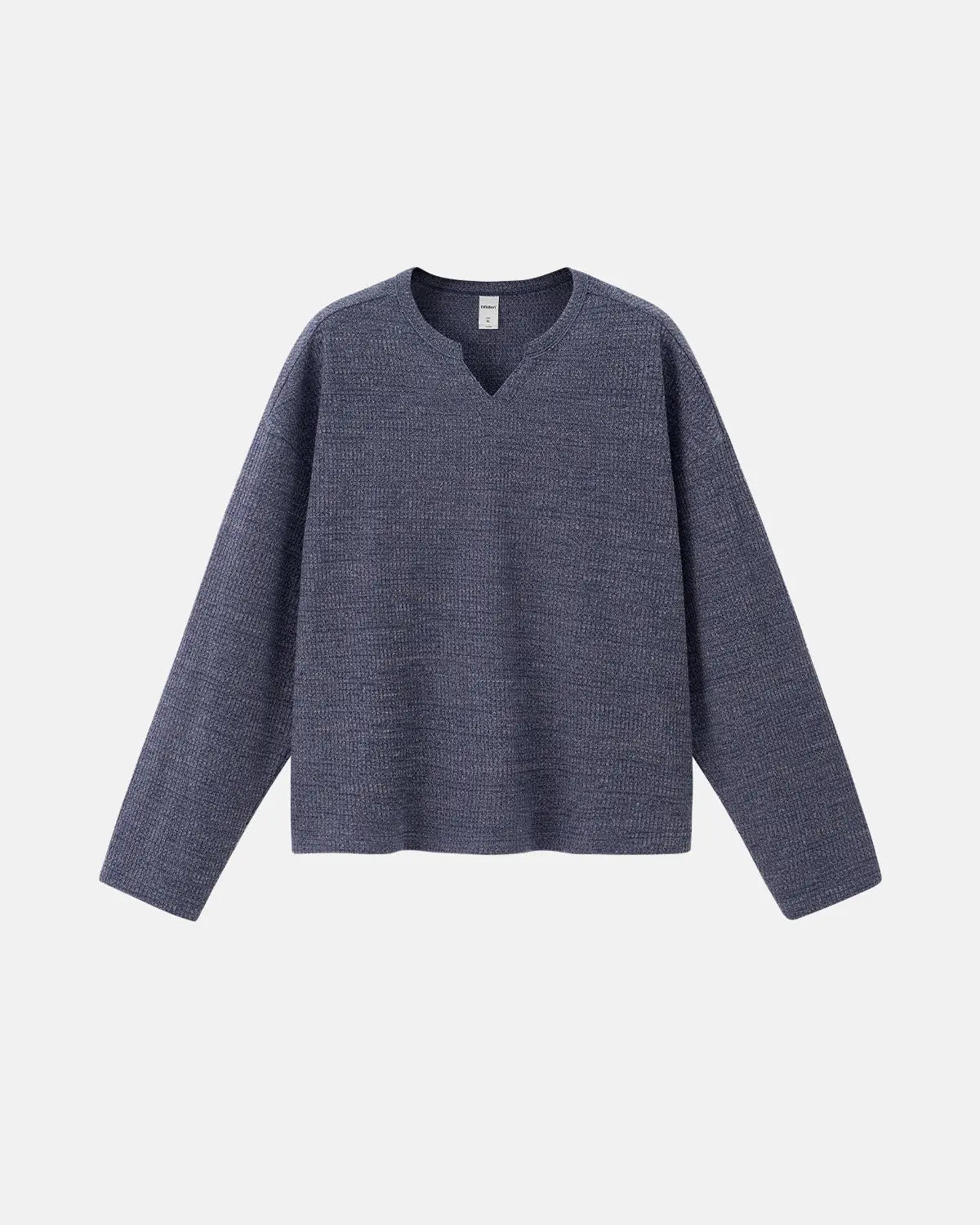 V-neck Long Sleeve Waffle Tees | Flation Streetwear