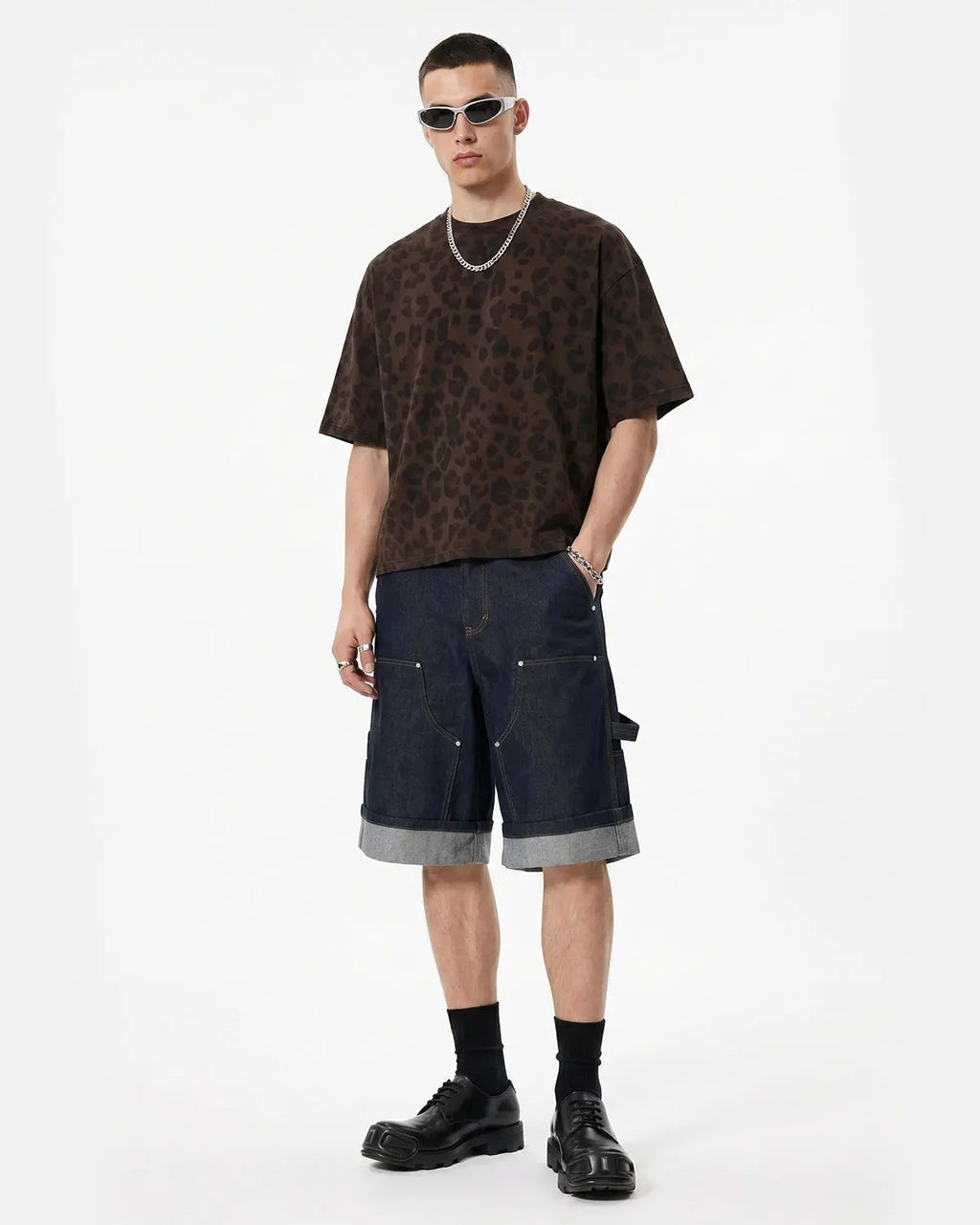 Leopard Print Boxy T-Shirt | Flation Streetwear