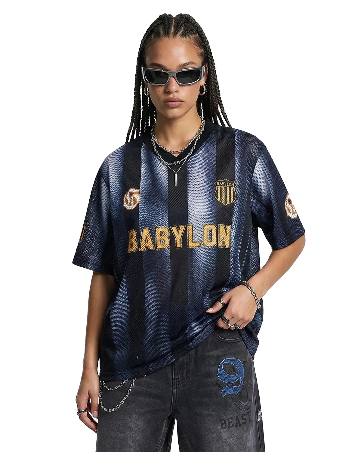 Gradient Pattern Mesh Jersey | Flation Streetwear