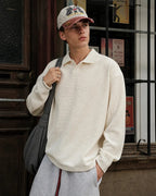 Waffle Long Sleeve Polo Shirts | Flation Streetwear
