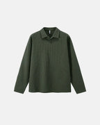 Waffle Long Sleeve Polo Shirts | Flation Streetwear